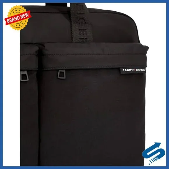 Men's Laptop Briefcase with Crossbody Strap, Lightweight Work Bag